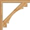 Ekena Millwork Merced Block Rough Sawn Bracket w/ Offset Brace, Western Red Cedar, 6"W x 48"D x 48"H BKT0604X48X48MRC05RWR - alternate 2